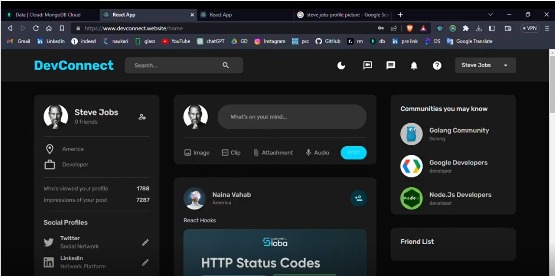 Dev Connect Social Media App
